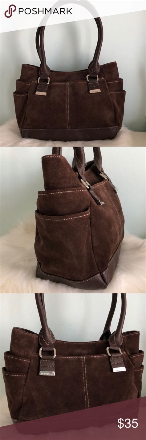 tignanello brown suede purses.